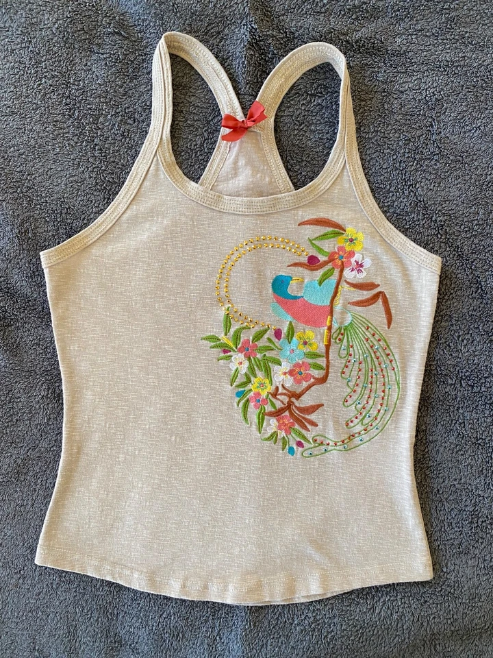 Vintage 1990s Women’s Arrogant Cat Racer Back Sleeveless Vest Top - Size XS/S - Image 1 of 4