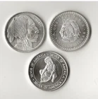 THREE  1 oz  FINE SILVER  AZTEC, BUFFALO ,PROSPECTOR  ROUNDS