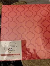 Project Life SCRAPBOOK ALBUM Gumdrop Pink 9"x9.5" Holds 6x8 Pages 2 Ring Binder