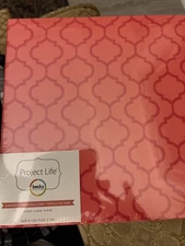 Project Life SCRAPBOOK ALBUM Gumdrop Pink 9"x9.5" Holds 6x8 Pages 2 Ring Binder