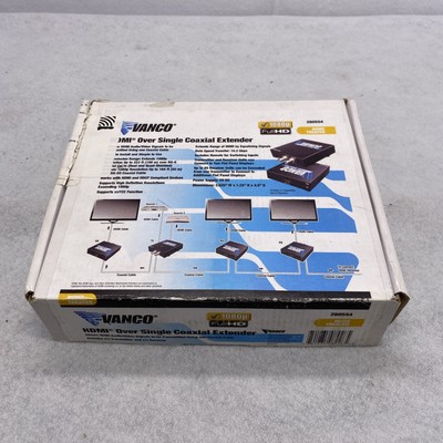 Vanco 2 HDMI over 1 Coaxial Extender 280554 Full HD Home Theater BRAND NEW 1a