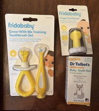 FRIDABABY toothbrush LOT  DR TALBOTS Baby Tooth Gel for Sore Gums 10/26 Sealed