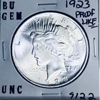 1923 P BU GEM PEACE SILVER DOLLAR UNC MS+++ U.S. MINT RARE COIN 9122