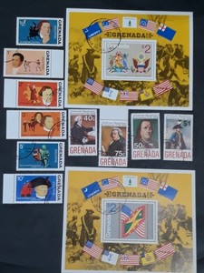 Grenada 1975 American Bicentennial SG 694-703 and 2 S.S. CTO