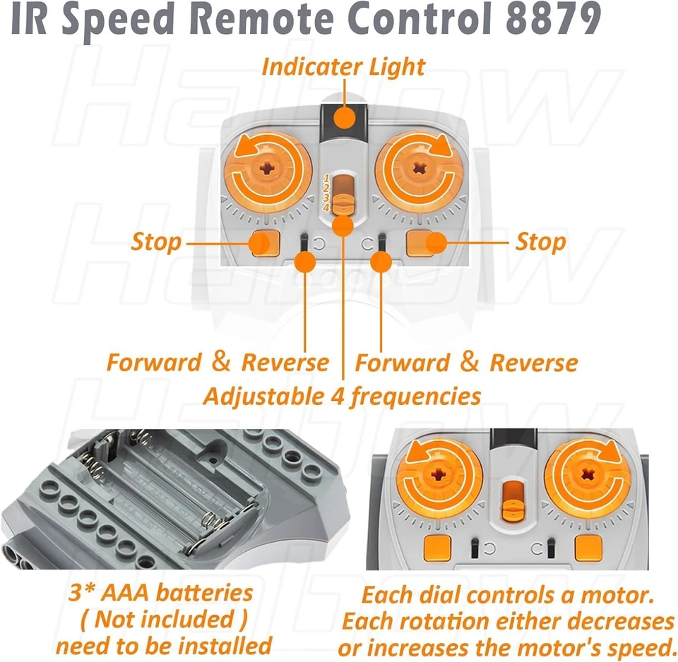 Kit de função de energia LEGO Technic 45 peças com motores e acessório de controle remoto - Imagem 4 de 4