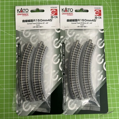 Kato Unitrack Compact Circle 2x 20-174 R150mm 45 N Gauge Track 8 piece curved