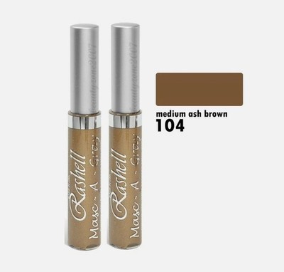 [2 Pack] Rashell Masc-A-Gray Hair Mascara Touch Up Gray [ 104 Medium Ash Brown ]