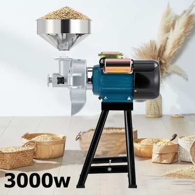 Elektrische Getreidemühle Gewürzmühlen 3000W Kommerzielle Maismühle mit Trichter