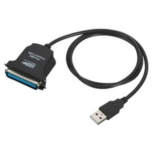Parallel Port Printer Cable Male USB to Female CN36 0.7m Black