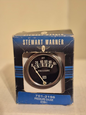#ad Stewart Warner Mechanical Oil Pressure Gauge 2 1 16quot; 0 to 100 PSI 82209 701 2196 $45.50