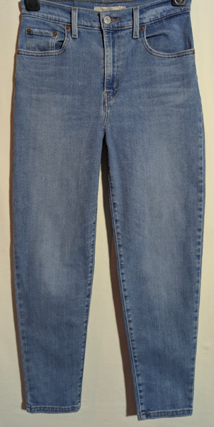 Women's Levi's Boyfriend Tapered Stretch Blue Jeans Size 8 Leg 27"