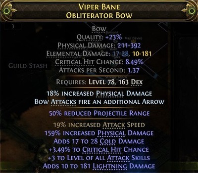 Bow Poisonburst  -  The Last of the Druids SC Path of Exile PC PoE 2