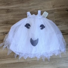 Pottery Barn Kids Halloween Light-Up Ghost Tutu Dress Costume Sz 4Y-6Y New