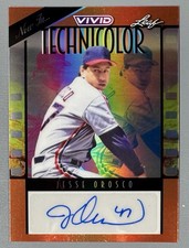 2023 Leaf Vivid Technicolor Jesse Orosco Orange 1/3 Cleveland Mets #BA-JO1