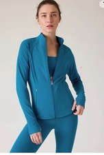 ATHLETA Salutation Jacket Plus 1X  Dark Lapis Blue 657490 NEW