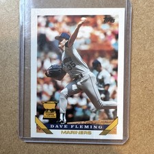 1993 Topps All-Star Rookie Dave Fleming Seattle Mariners #45 MLB Baseball Card. rookie card picture