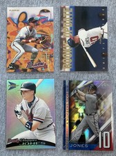 CHIPPER JONES/21 CARDS /LOADED/ROOKIES, CHROME, INSERT /Topps, Fleer/NICE LOT