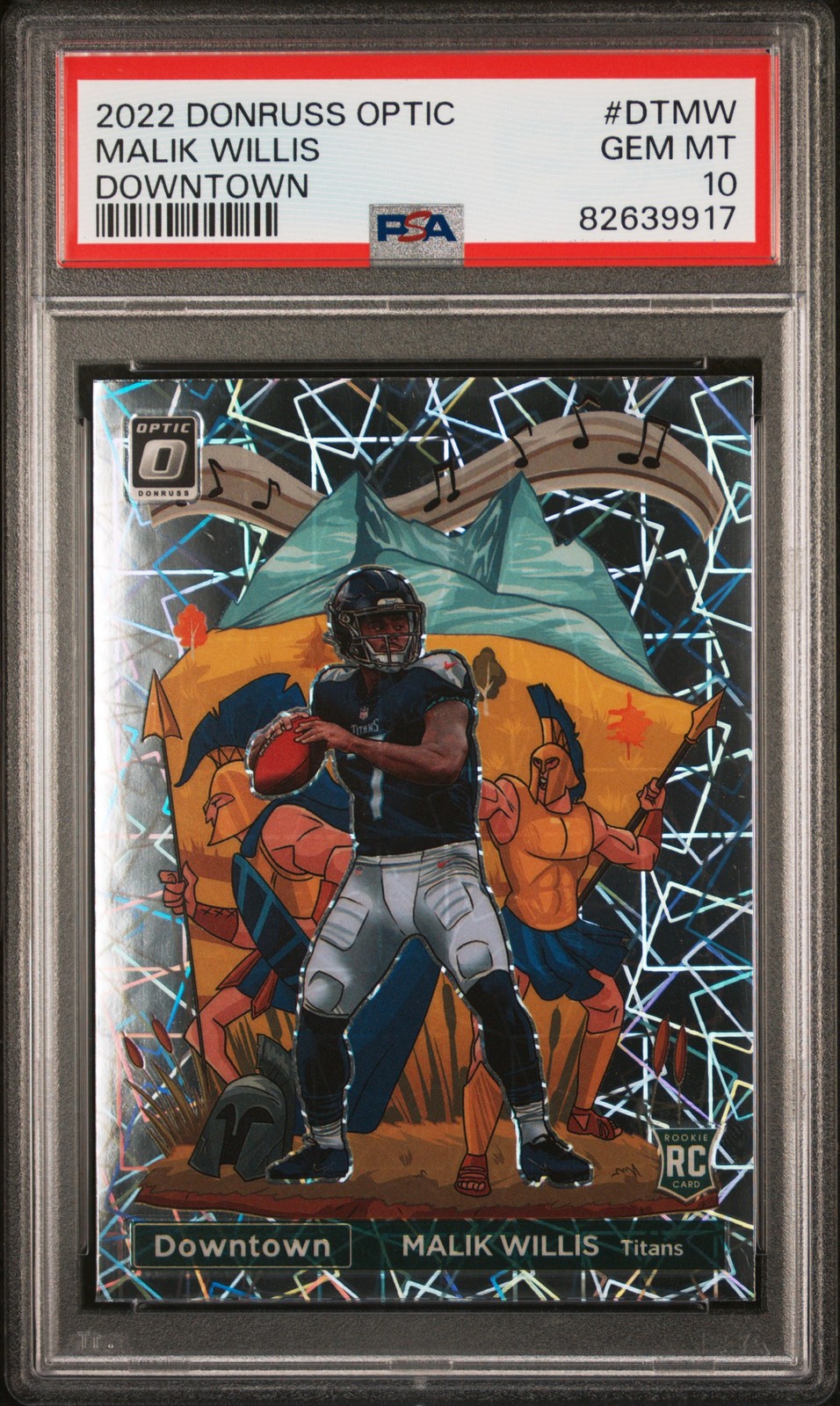 2022 Panini Donruss Optic Downtown #DT-MW Malik Willis Rookie Card RC PSA 10 GEM