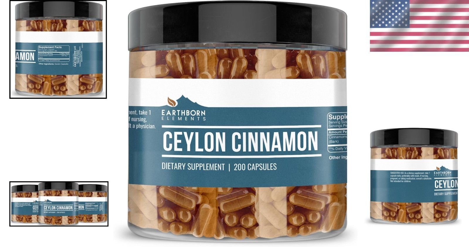 Ceylon Cinnamon Capsules - 200 Count for Natural Health Balance thumbnail 2