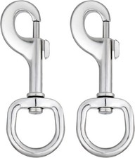 Swivel Snap Hooks Dog Leash Clip Clasp Large Heavy One Size, Silver