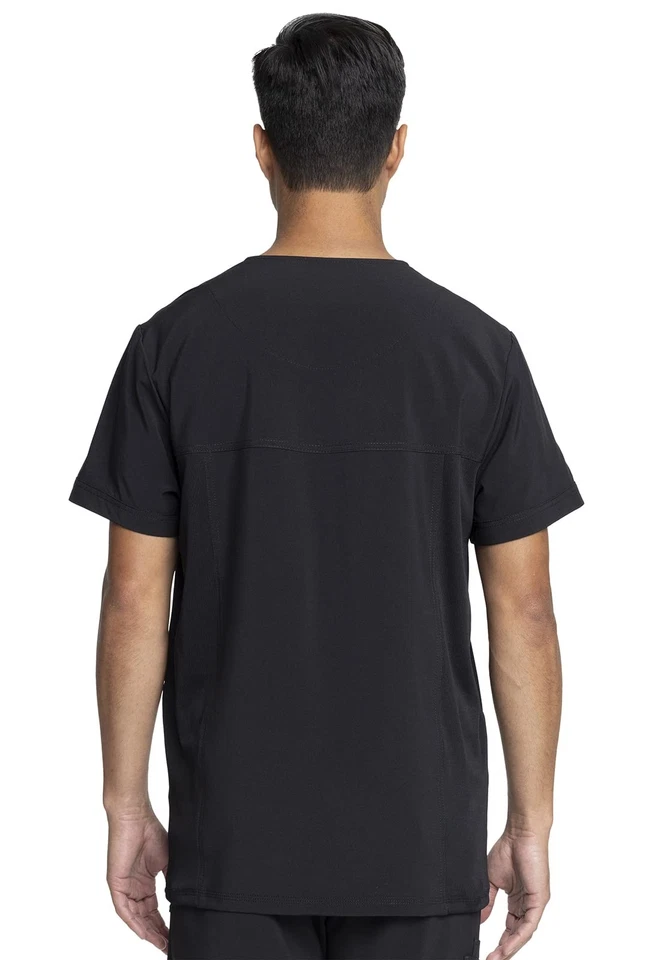 Infinity Cherokee Men Scrubs Top V-Neck CK904A, M, Black - Image 2 of 4