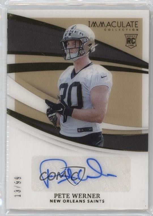 2021 Panini Immaculate Rookie Auto 13/99 Pete Werner #167 Auto 0ld5