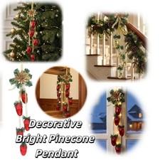 Shiny Plastic Plastic Pinecone Ornaments Window Decor
