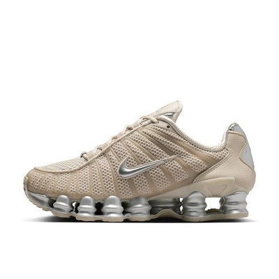 NIKE Women's Shox TL IH2559-200 Cream 2 Black Metallic Silver Women's size tko03