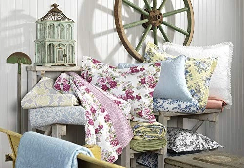 Kitchen King Bedding Set 3 Piece Soft Cotton Quilt And Shams Coastal Style - Image 2 of 4