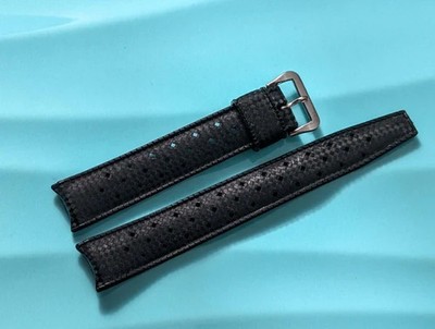 NOS Tropic Strap Black Rubber 18 mm Curved Ends 22506