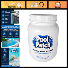 Pool Tile Adhesive Repair Kit 3 lb - Easy Mix Thinset, Quick-Drying, Strong Bond
