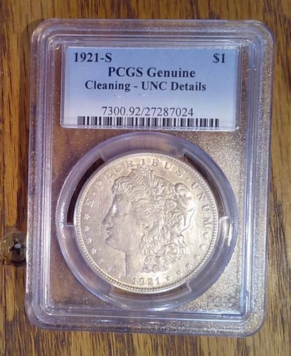 1921-S Morgan Silver Dollar PCGS UNC Details (024)