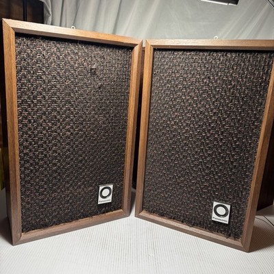Vintage Panasonic Speakers Veneer Wood 70s Retro Working 16.5