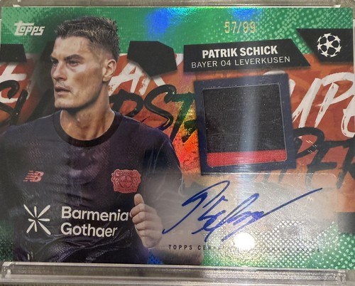 2025-26 Patrik Schick Auto /99 Topps UEFA Club Competitions Relic