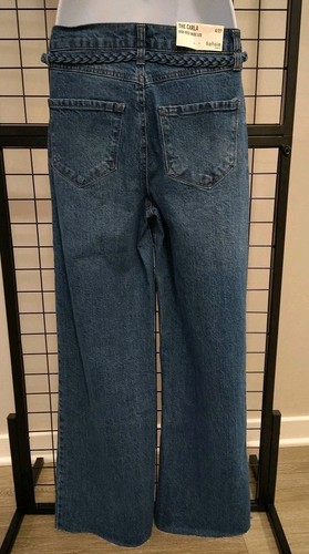 Kensie Jeans The Carla High Rise gamba larga blu donna taglia 4 retrò denim lusso - Foto 9 di 19