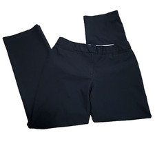 Liz Claiborne Career Pants Trousers 8 Black Flat Front Office Classic Business
