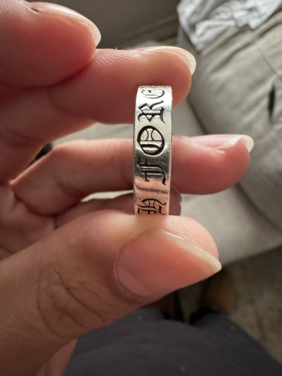 Chrome Hearts Style Forever Spacer Silver Ring Size 8.5 US 9.5