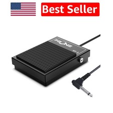 Polarity Switch Metal Sustain Pedal for Keyboards - Quiet, Reliable, Compact