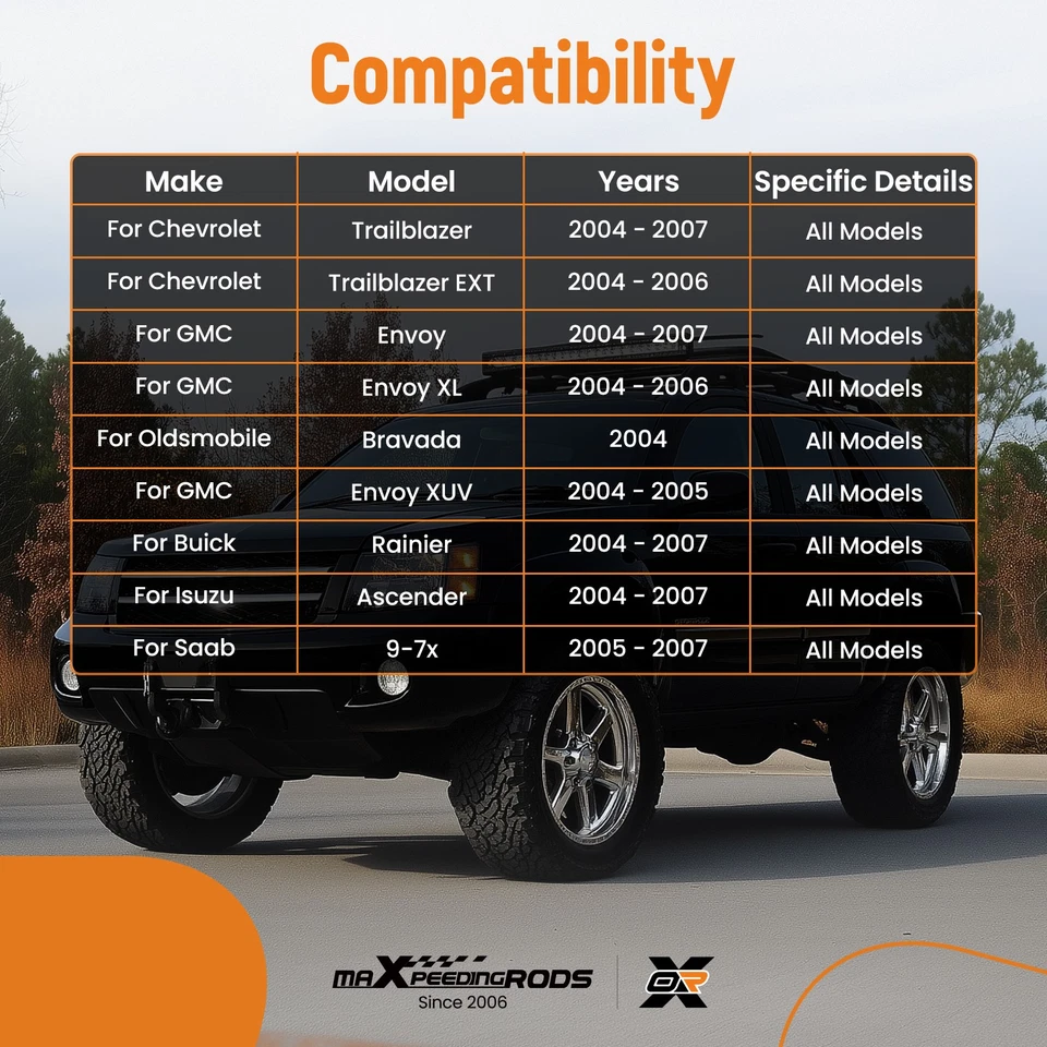 Kit de brazos de control inferiores delanteros de suspensión para Chevy Trailblazer EXT 2004-2006 2007 Foto 4 de 4