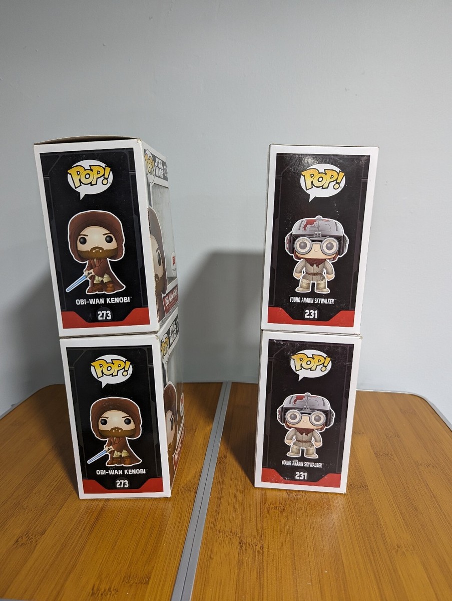 Lot Of 4 Funko Pop! Star Wars #231 #273 Obi-Wan Anakin
