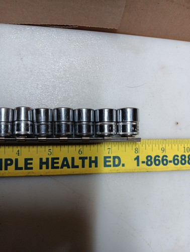 snap on tools 1/4 Drive Metric 6 Point Sockets 12pc TMM Shallow 4-15mm - Foto 15 di 15