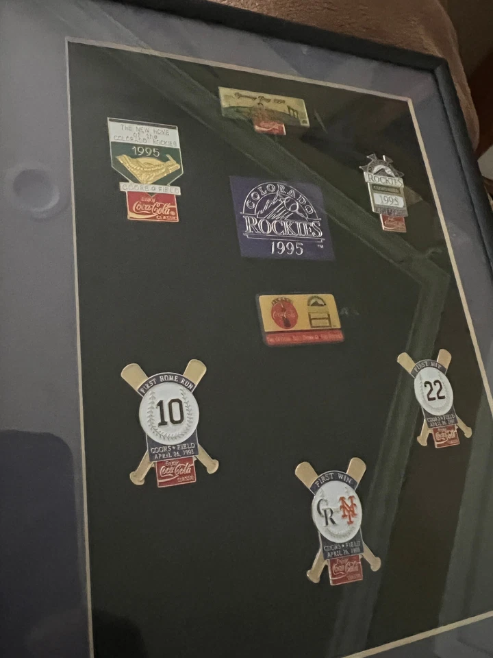 1995 Colorado Rockies Coca Cola Framed Pin Set - Image 3 of 4