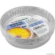 NEW PACK OF 80 MEDIUM FOIL FLAN DISHES BAKING COOKING OVEN ROASTING DISH PLATE