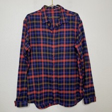 Markus Lupfer Shirt 18/45 XL Red Plaid Button Up Long Sleeve Casual Winter