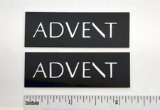 Advent Speaker Badge Logo Without Border Emblem Pair Custom Made Aluminum
