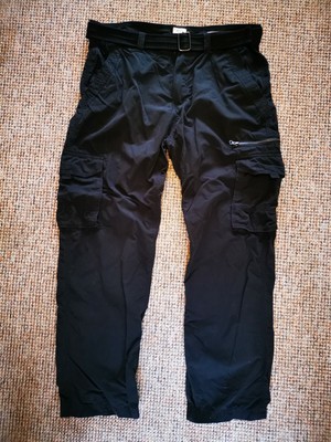 Black CARGO STYLE TROUSERS 36R WAIST 31 Straight Leg by MATALAN - OUTDOOR | eBay