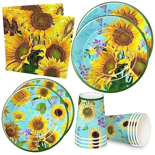Sunflower Plates And Napkins Party Supplies Sunflower Party