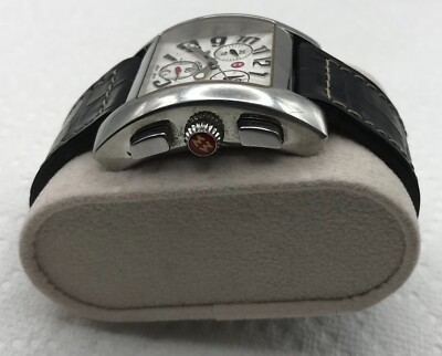 MICHELE Watch MW2 Chrono Stainless W Black Dial White Face  display picture 2