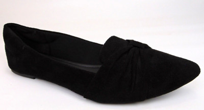 MUSSHOE Women's Flats Comfort Shoes Size 9.0 M, Black Pointed Toe Slip-On NEW