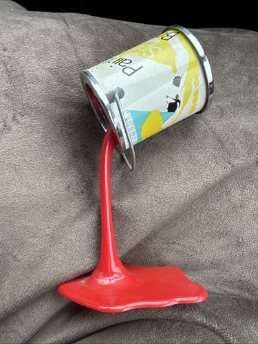 Vintage 1960 TPS Leadworks Tin & Plastic Paint Spill Can Coin Bank - Picture 7 of 7